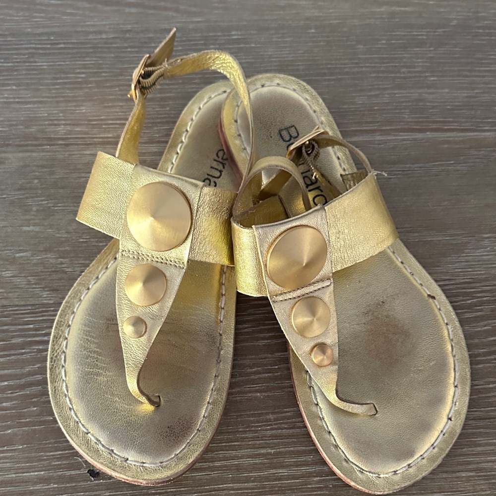Bernardo Metallic Gold Kids Sandals